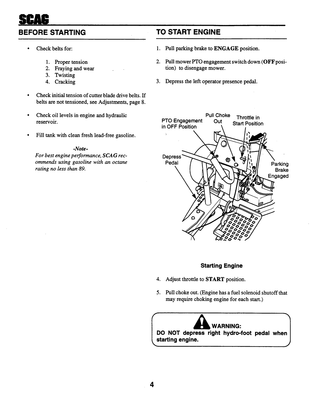 Scag Power Equipment STHM 59999 manual 