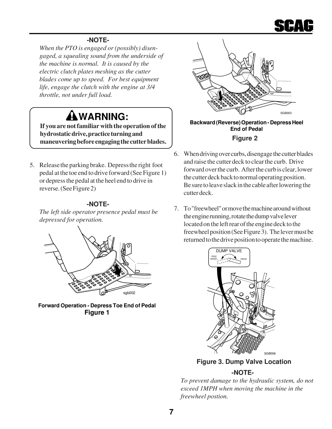 Scag Power Equipment STHM manual Dump Valve Location 