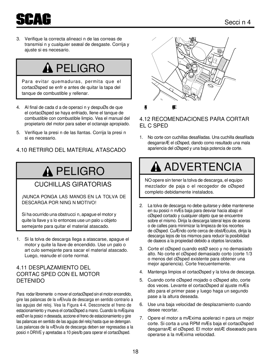 Scag Power Equipment STT-35BVAC-SS, STT61V-35BVAC-SS, STT61V-27DFI-SS Cuchi Llas, Coract, Deenit o, Desp 11.4lazamn 