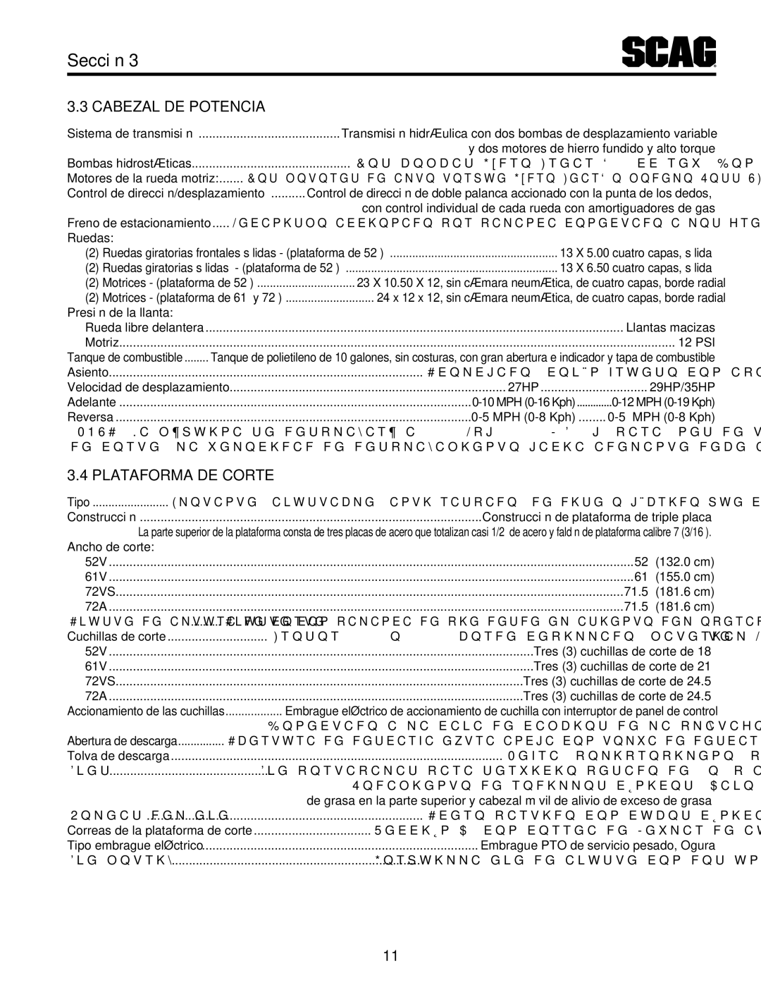 Scag Power Equipment STT61V-35BVAC-SS, STT61V-27DFI-SS, STT-35BVAC-SS operating instructions Pl 4.3afot, Ca3b.3ezdal 