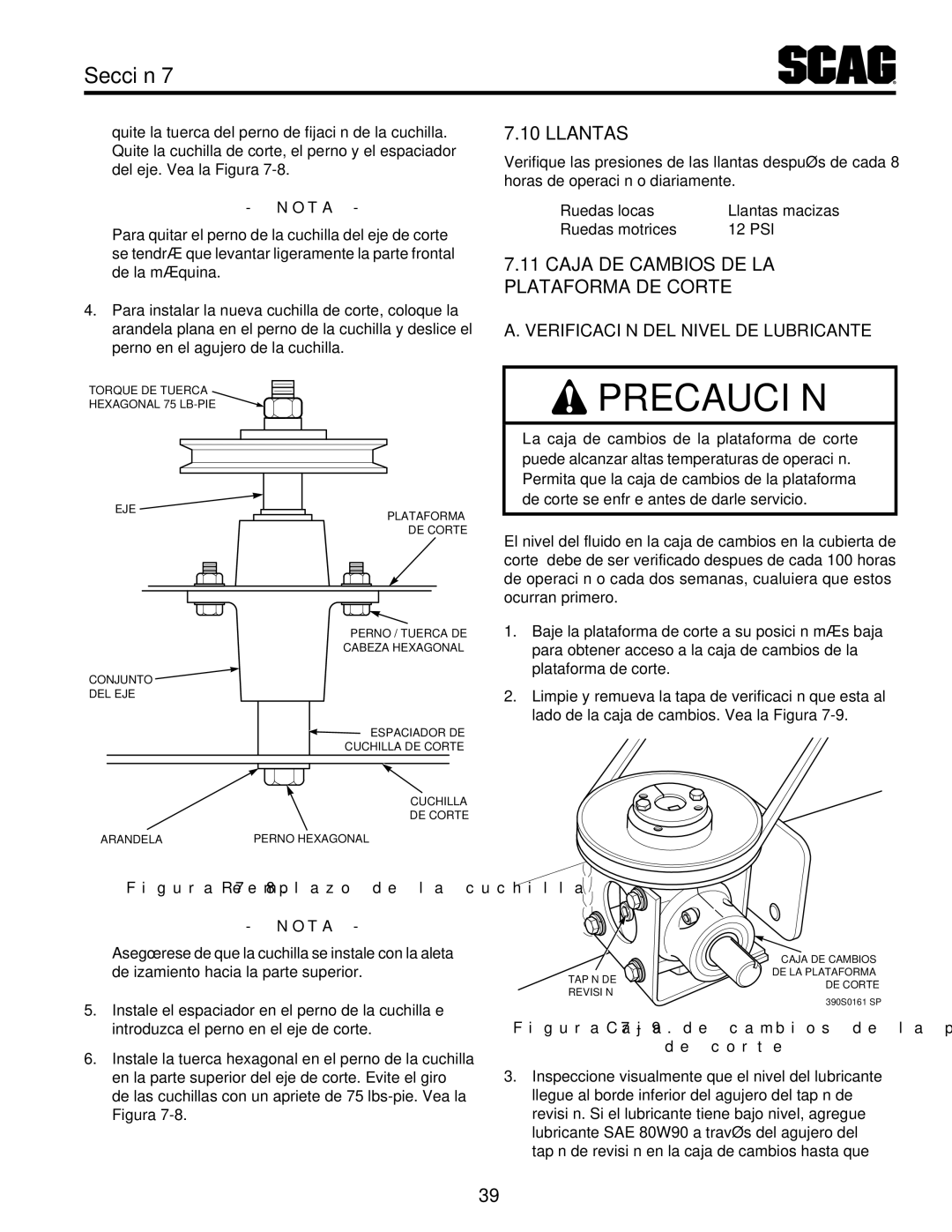 Scag Power Equipment STT-35BVAC-SS, STT61V-35BVAC-SS LanL10.7tas, Corte de Plataforma la de cambios de Caja .9-7 Figura 