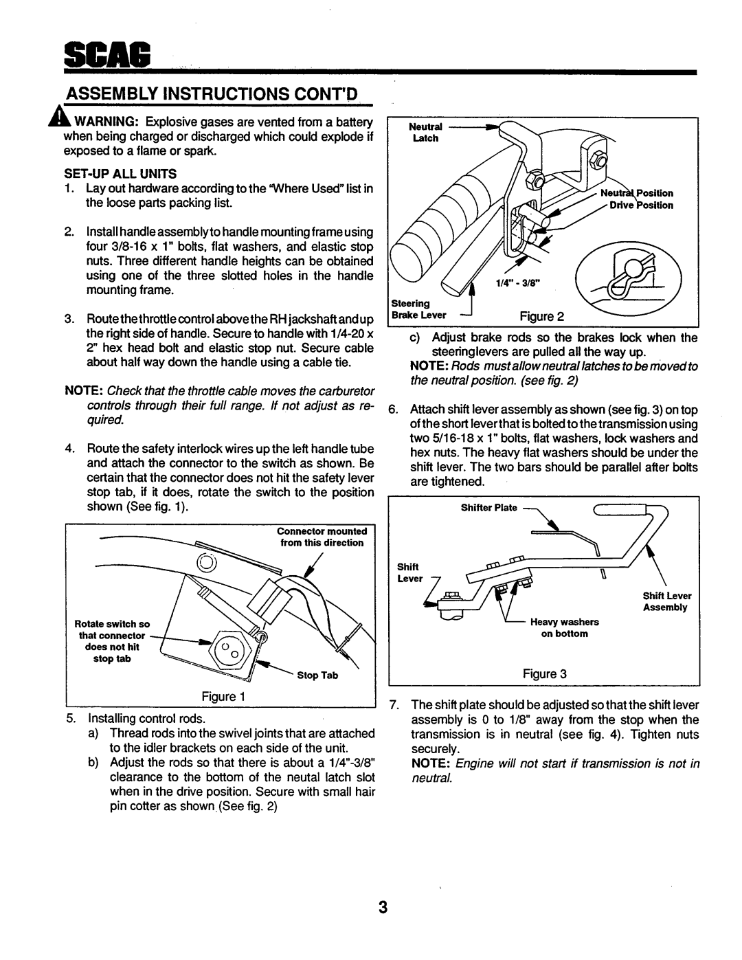 Scag Power Equipment SW-20KHE manual 