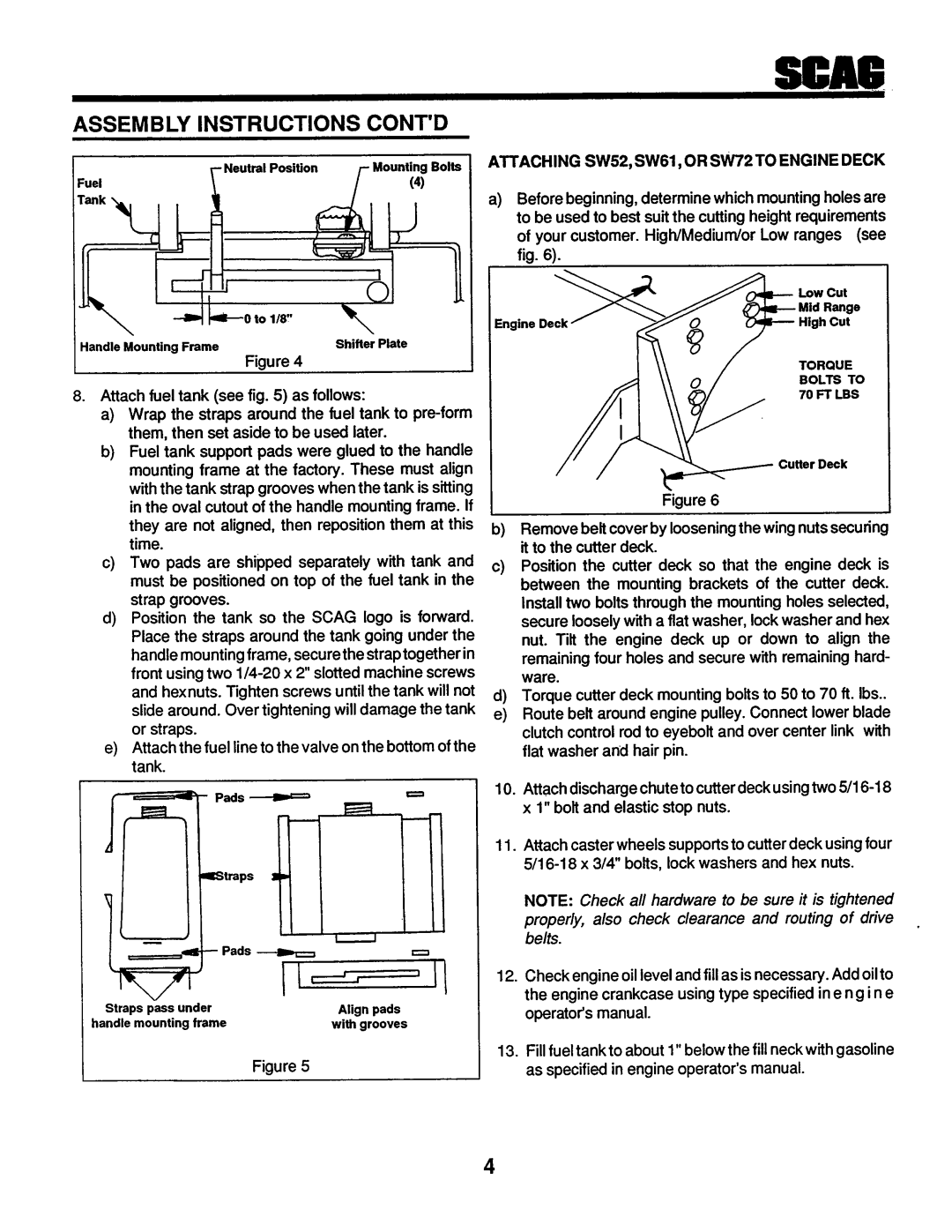 Scag Power Equipment SW-20KHE manual 