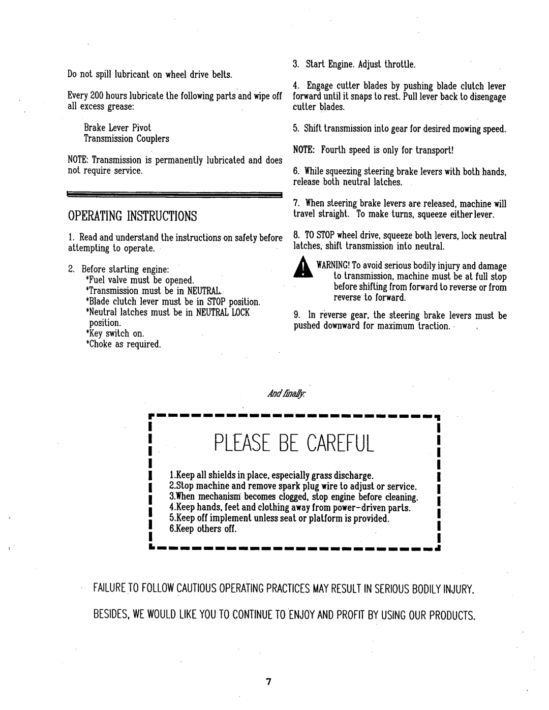 Scag Power Equipment SW36-8K manual 