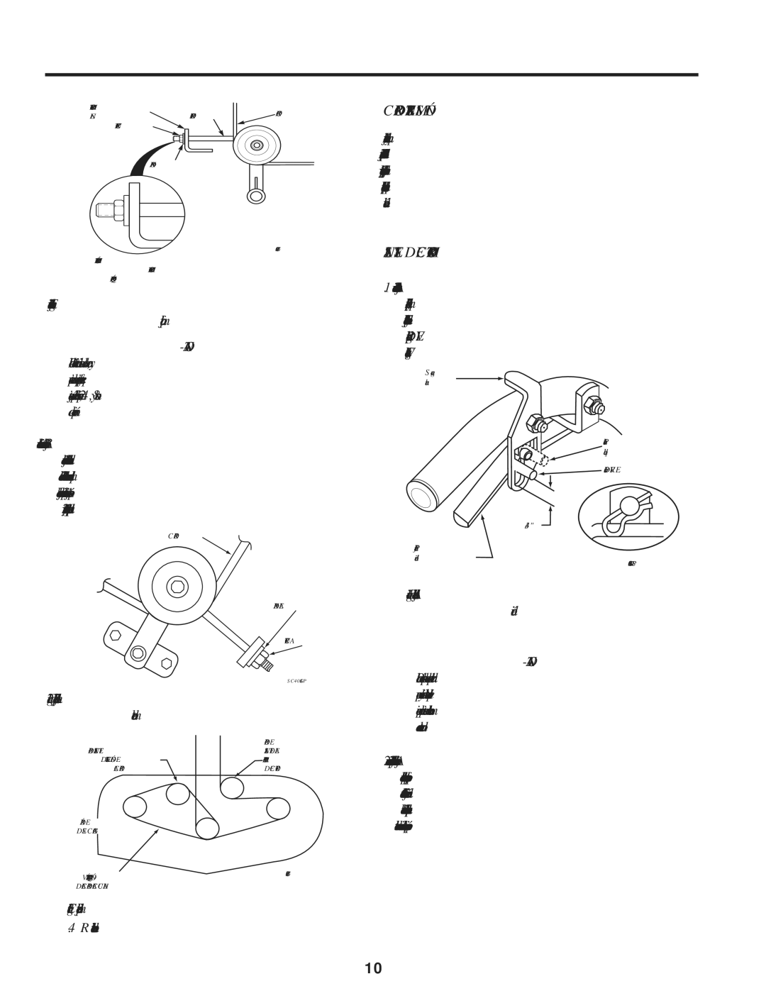 Scag Power Equipment SW48V-15KH, SW52V-17KAI, SW48V-16KAI, SW36A-15KH, SW36A-17KAI, SW32-15KAI manual Motriz Control DE Ajustes 