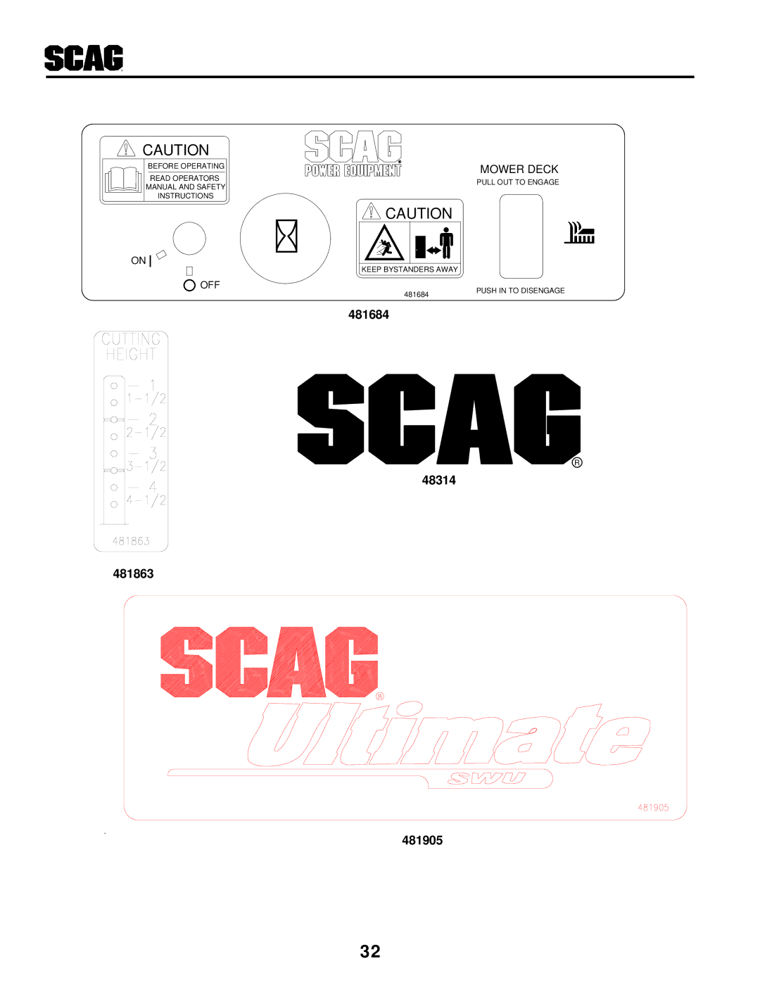 Scag Power Equipment SWU manual 481863 