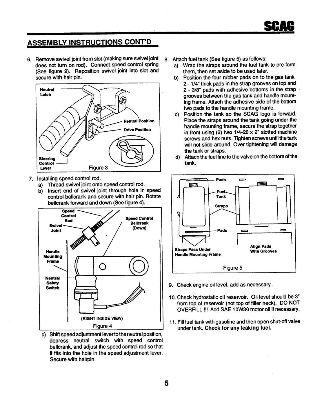 Scag Power Equipment SWZ48-14KH, SWZ48-14KA, SWZ36-14KA, SWZ36-14KH manual 