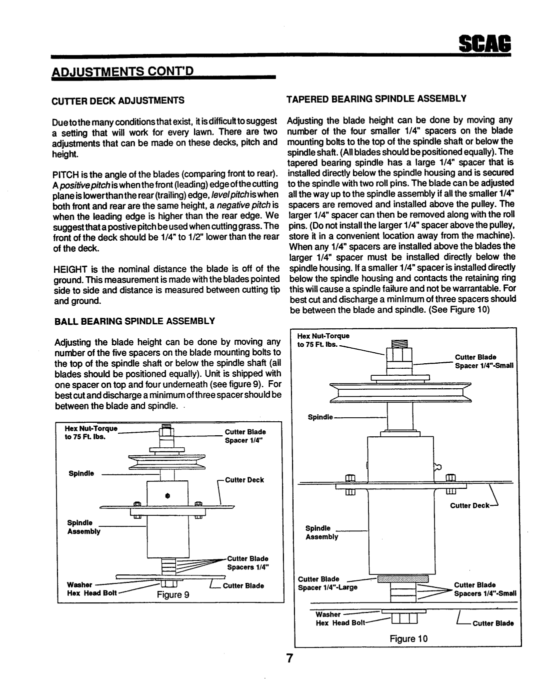 Scag Power Equipment SWZ48-14KA, SWZ36-14KA, SWZ48-14KH, SWZ36-14KH manual 