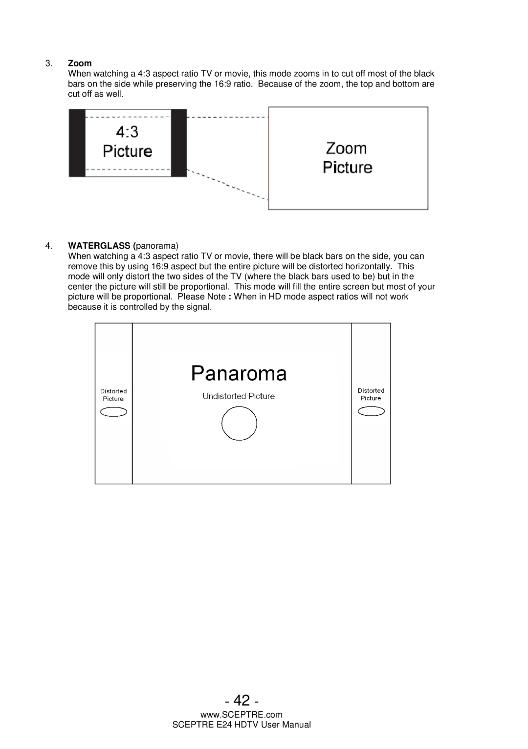 Sceptre Technologies E24 user manual Zoom 