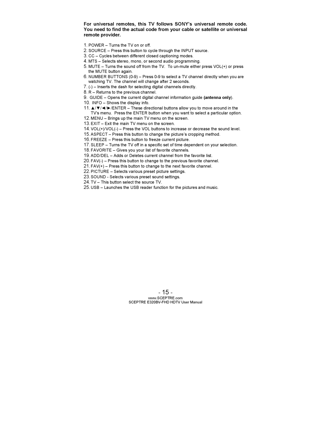 Sceptre Technologies E320BV-FHD user manual 