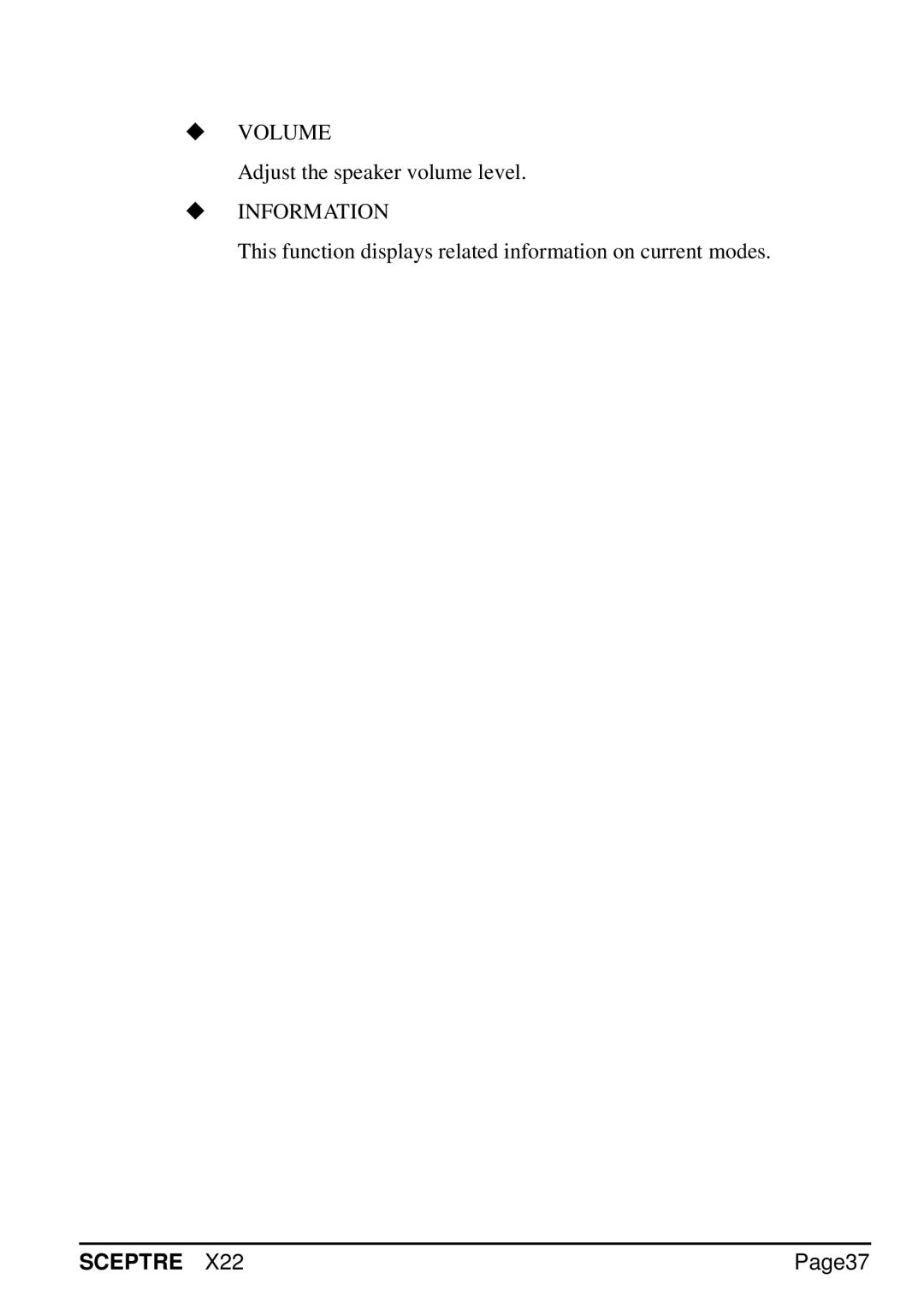 Sceptre Technologies SCEPTRE X22 specifications Page37 