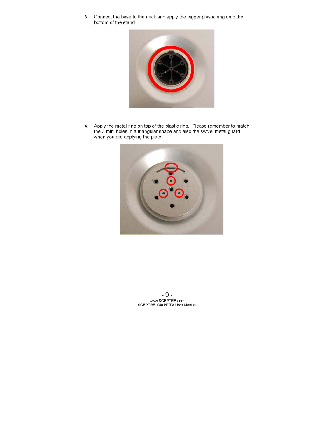 Sceptre Technologies SCEPTRE X40 HDTV user manual 