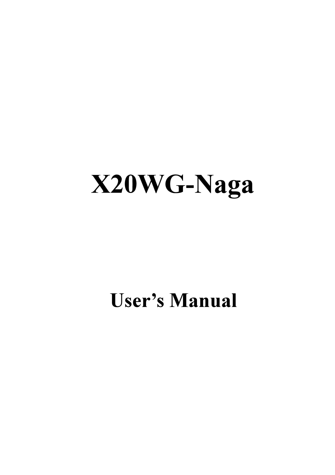 Sceptre Technologies X20WG-Naga user manual 