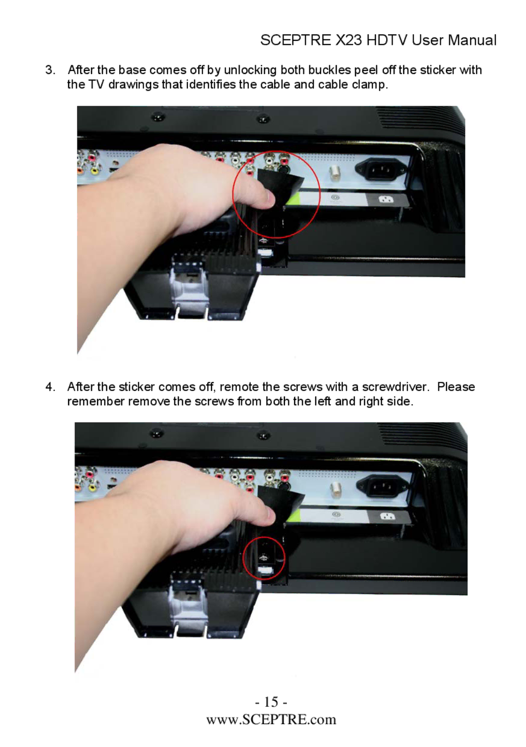 Sceptre Technologies X23 user manual 