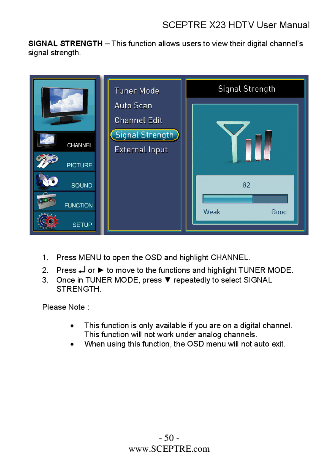 Sceptre Technologies X23 user manual 