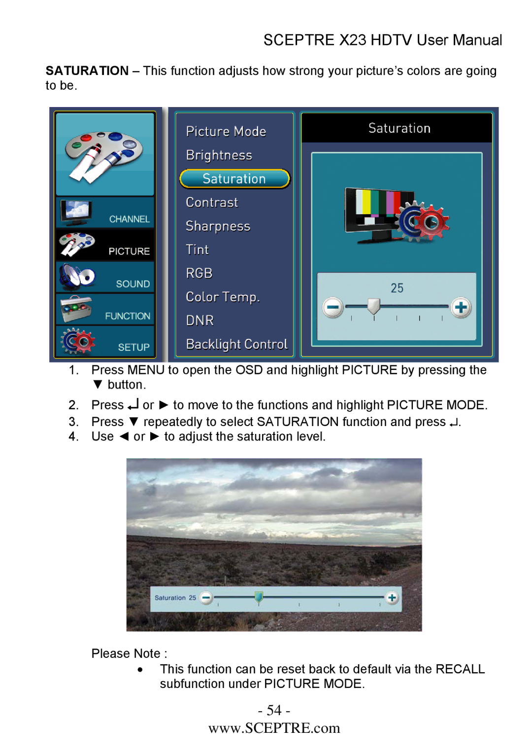 Sceptre Technologies X23 user manual 