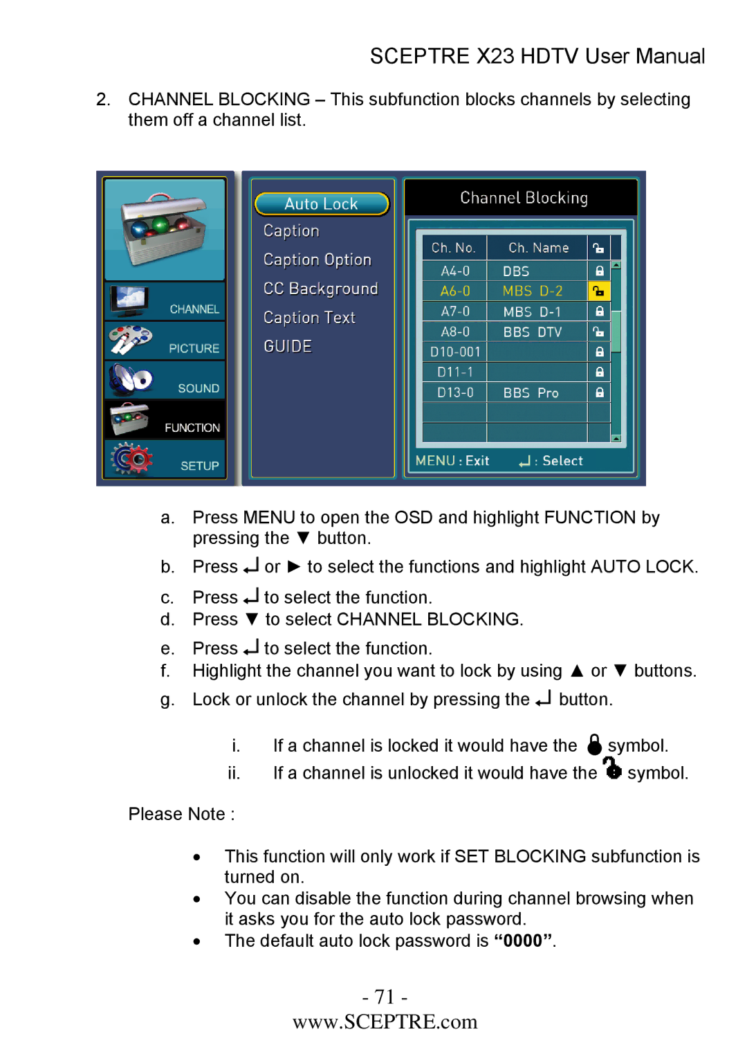 Sceptre Technologies X23 user manual 