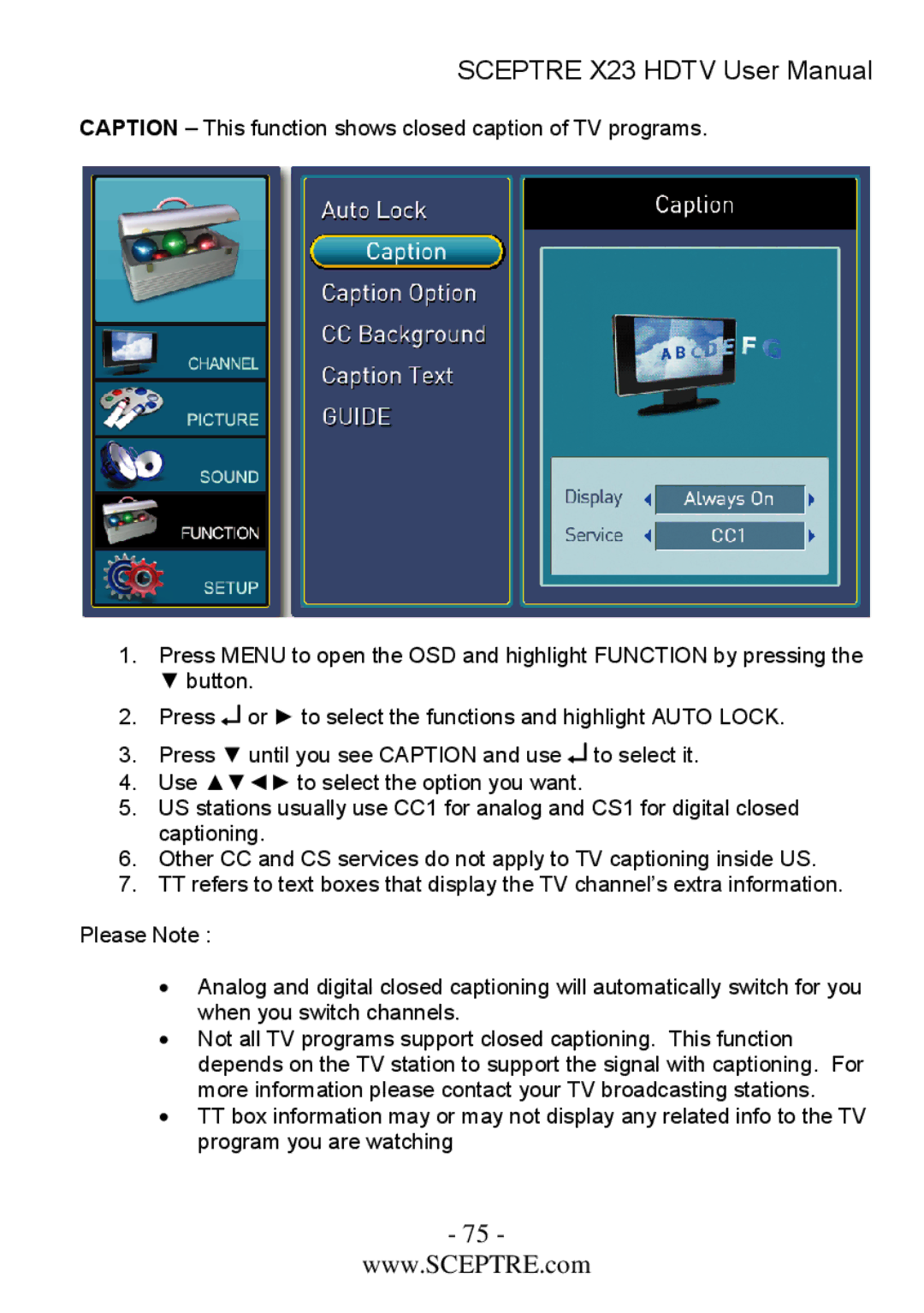 Sceptre Technologies X23 user manual 