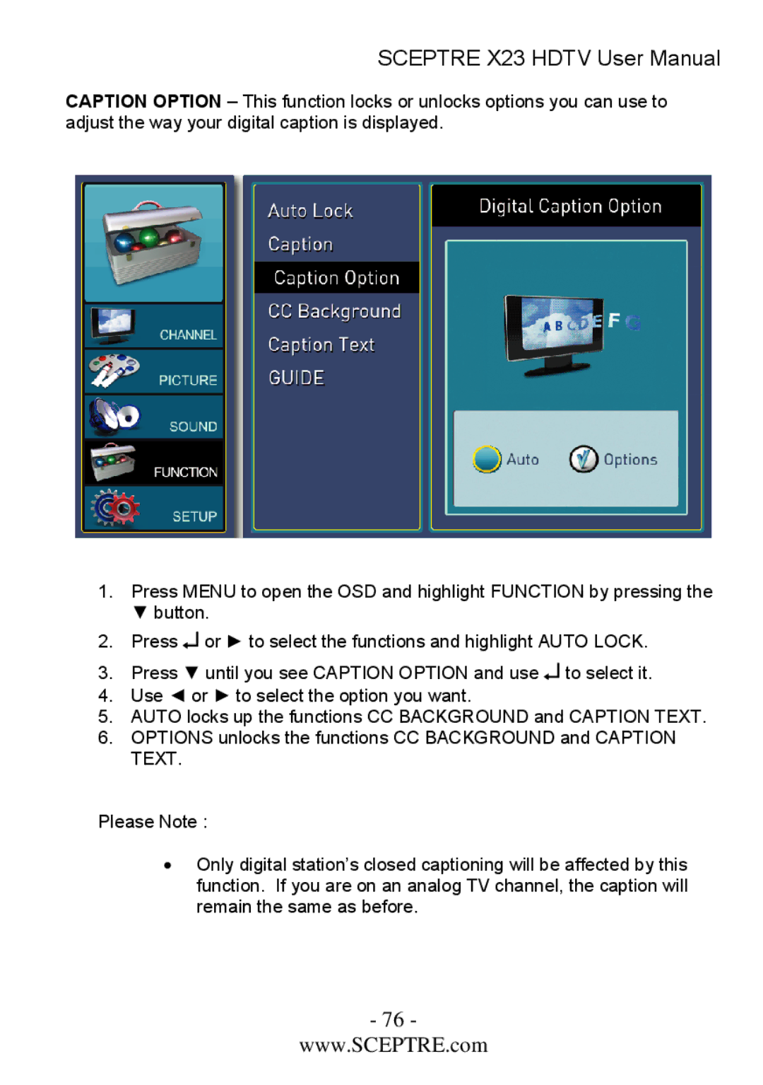 Sceptre Technologies X23 user manual 