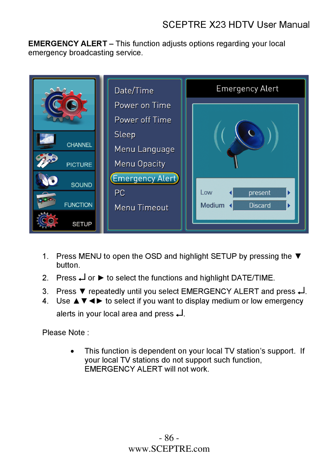 Sceptre Technologies X23 user manual 