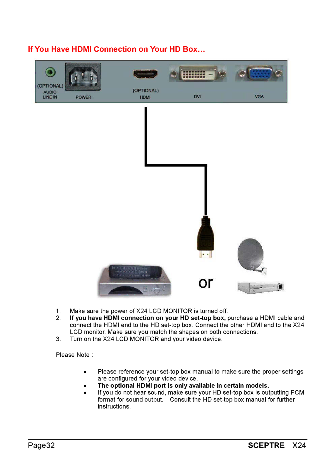 Sceptre Technologies X24 manual Page32 