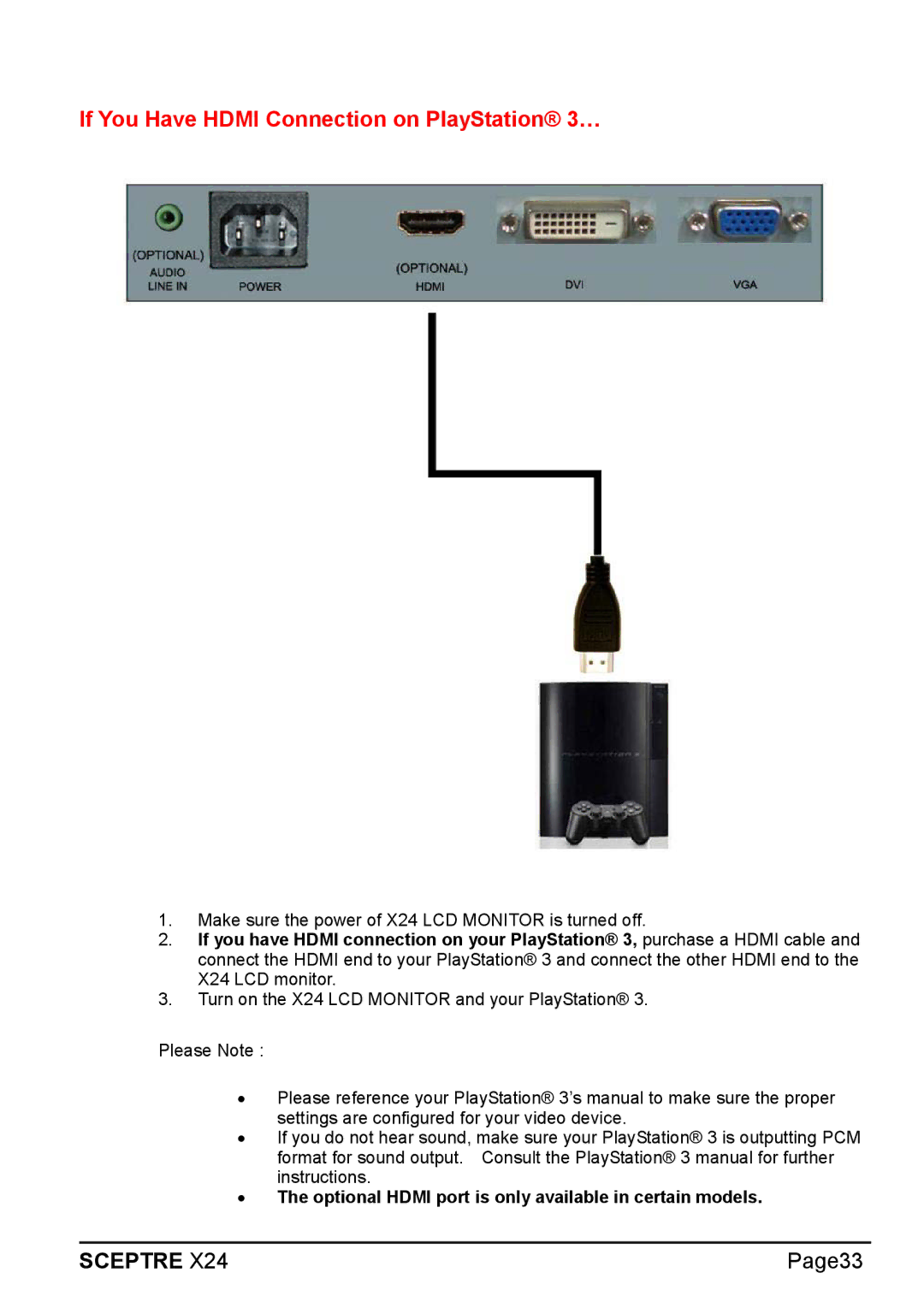 Sceptre Technologies X24 manual Page33 