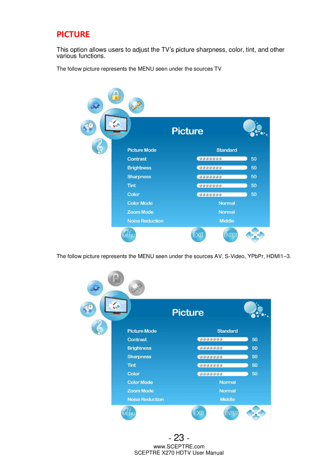 Sceptre Technologies X270 user manual Picture 