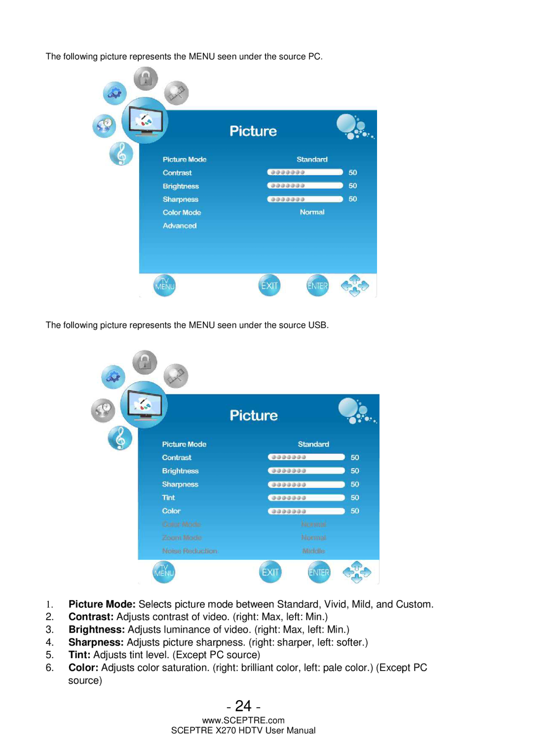 Sceptre Technologies X270 user manual 