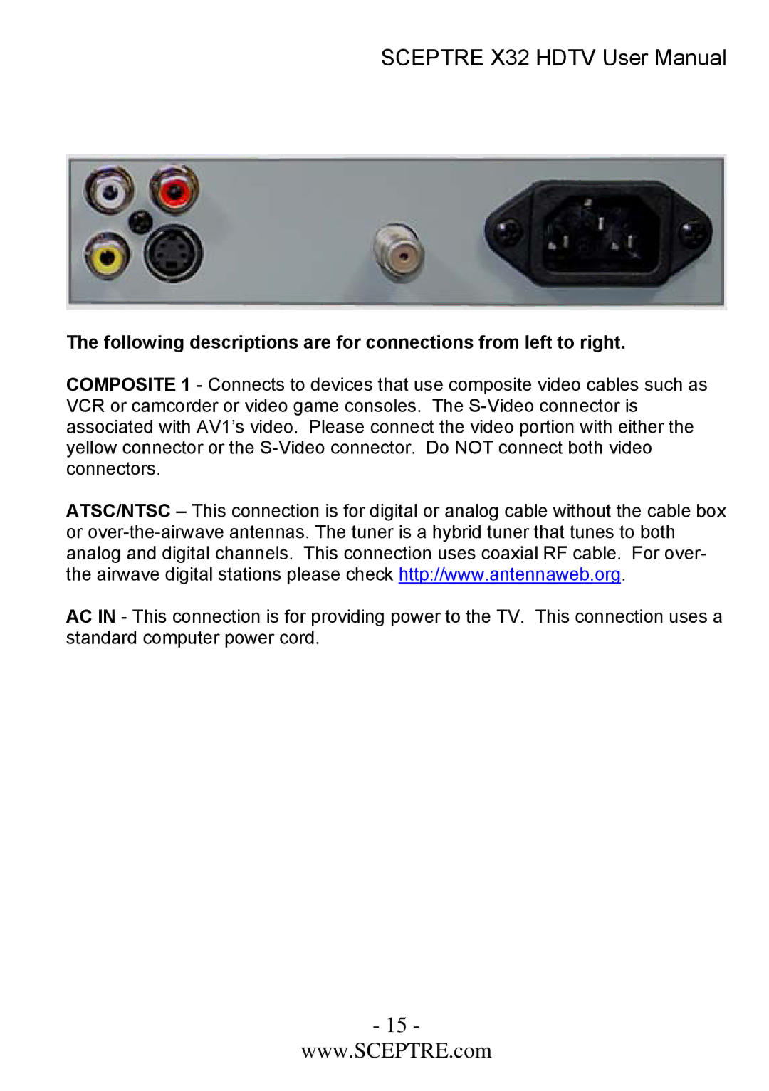 Sceptre Technologies x32 user manual 