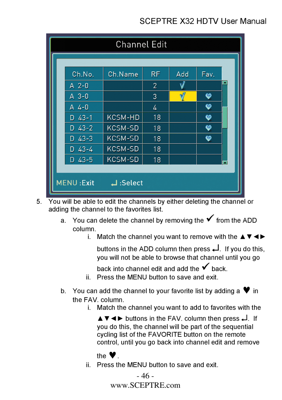 Sceptre Technologies x32 user manual 