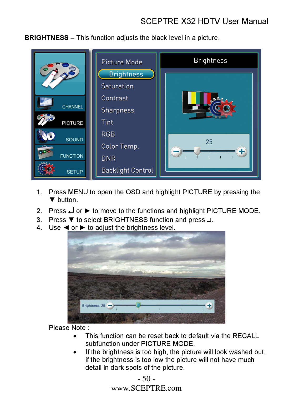 Sceptre Technologies x32 user manual 