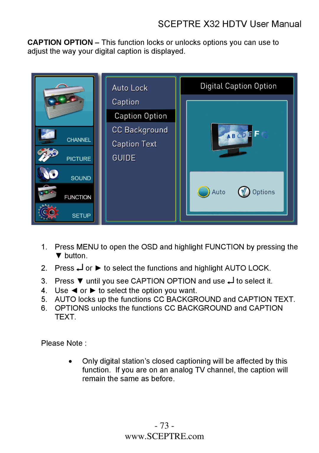 Sceptre Technologies x32 user manual 