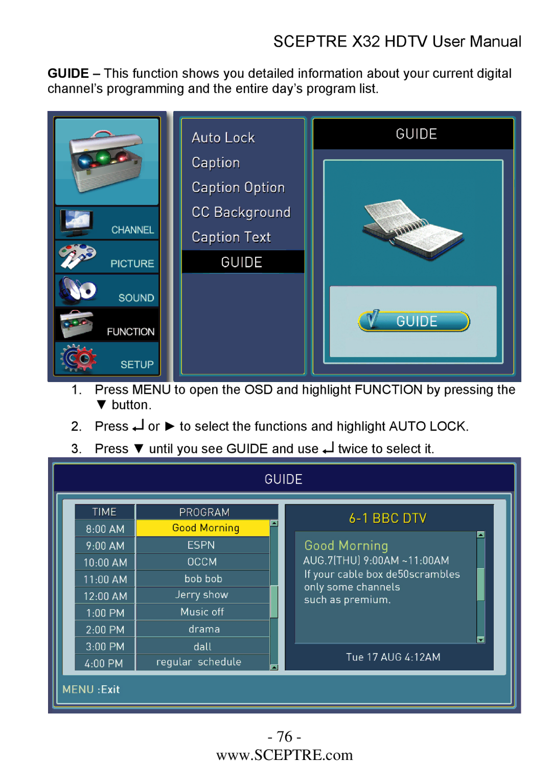 Sceptre Technologies x32 user manual 