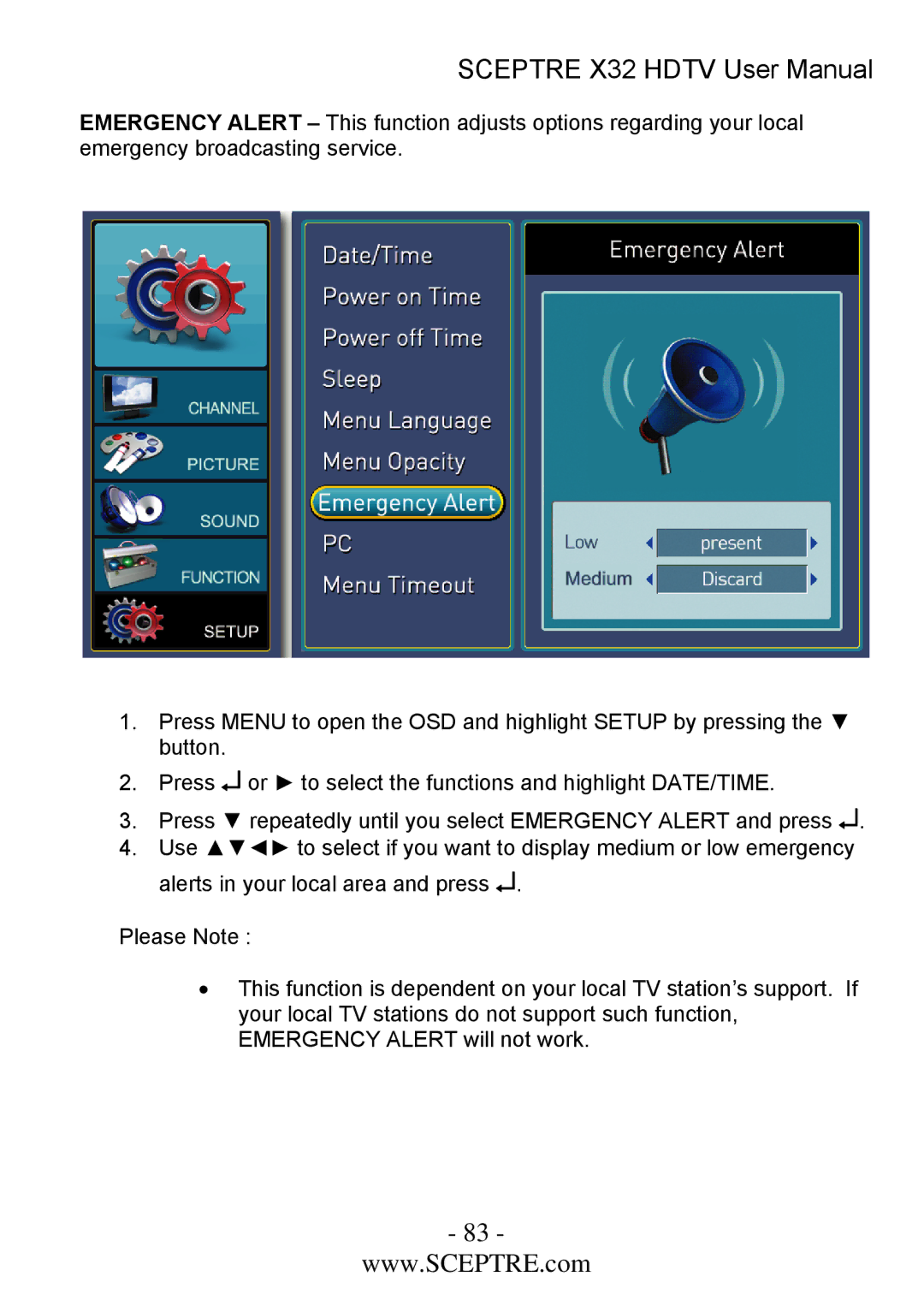 Sceptre Technologies x32 user manual 