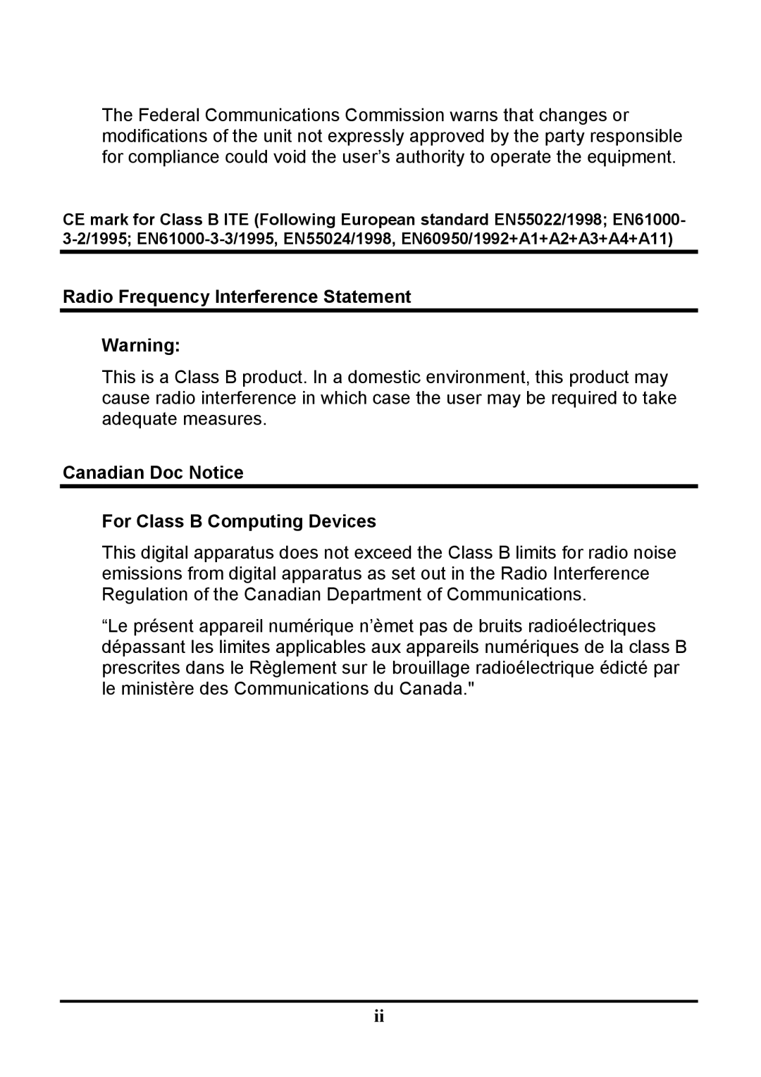 Sceptre Technologies X7S-NagaV user manual Radio Frequency Interference Statement 