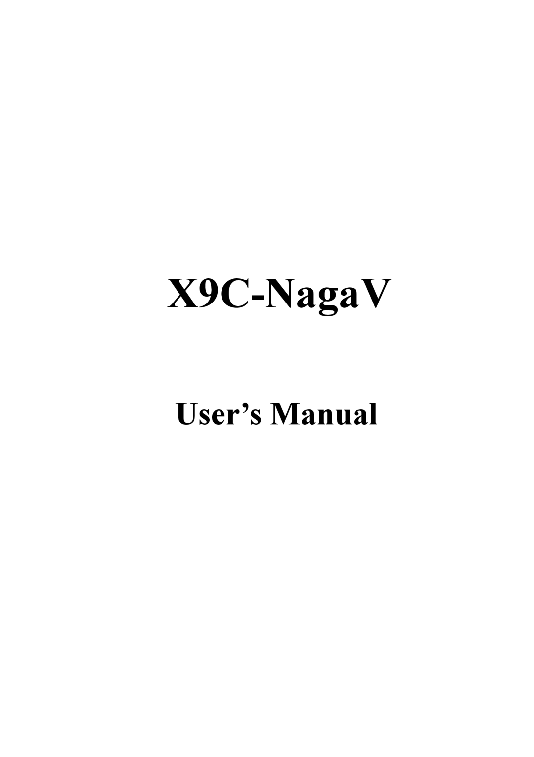 Sceptre Technologies X9C-NagaV user manual 