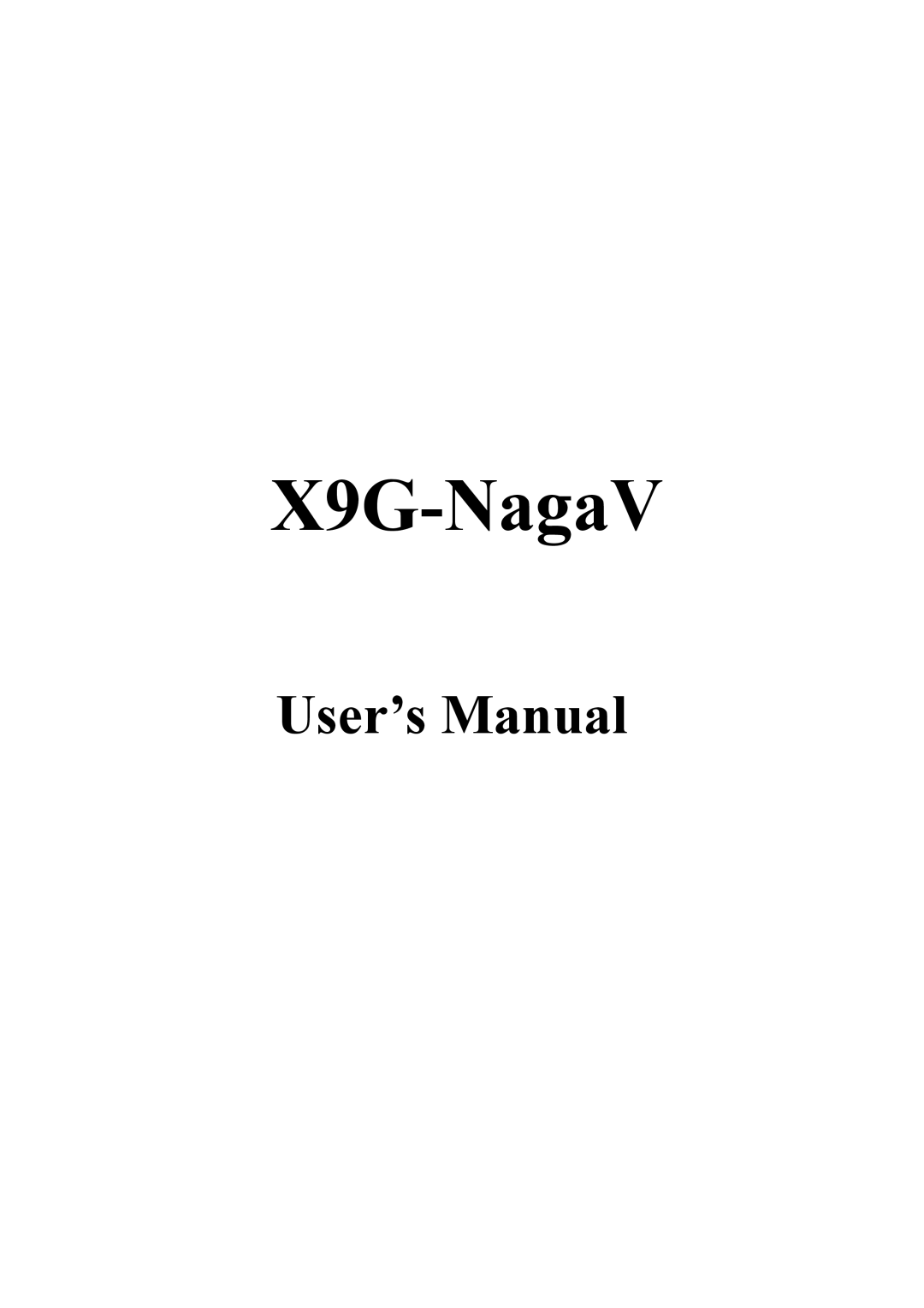 Sceptre Technologies X9G-NAGAV user manual X9G-NagaV 