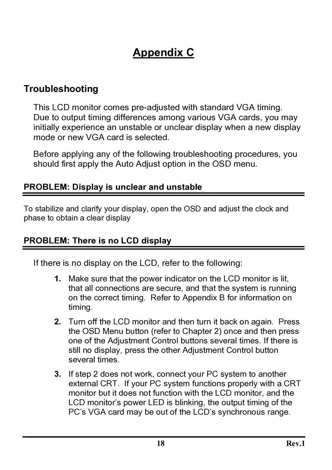 Sceptre Technologies X9S-NagaV user manual Appendix C, Troubleshooting 