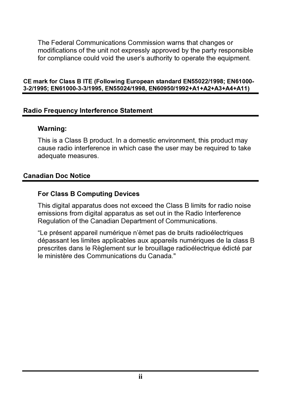 Sceptre Technologies X9S-NagaV user manual Radio Frequency Interference Statement 