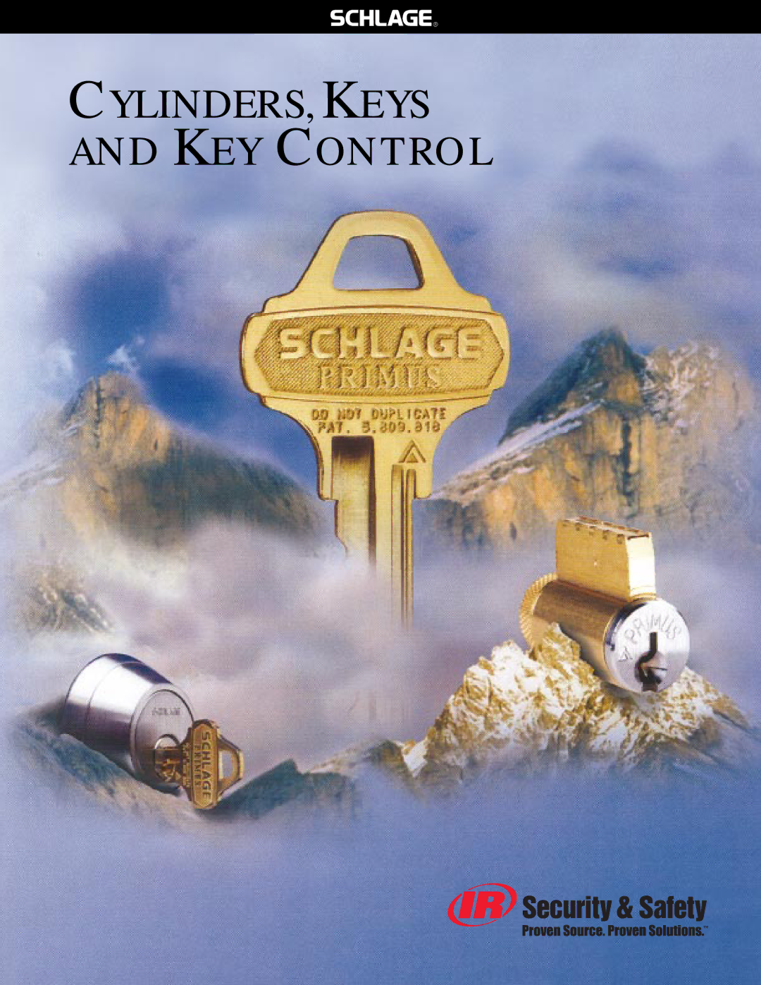 Schlage KEYS AND KEY CONTROL manual CYLINDERS, Keys and KEY Control 