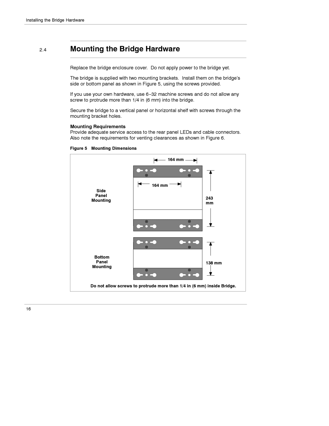 Schneider Electric 174 CEV manual Mounting the Bridge Hardware, Mounting Requirements 