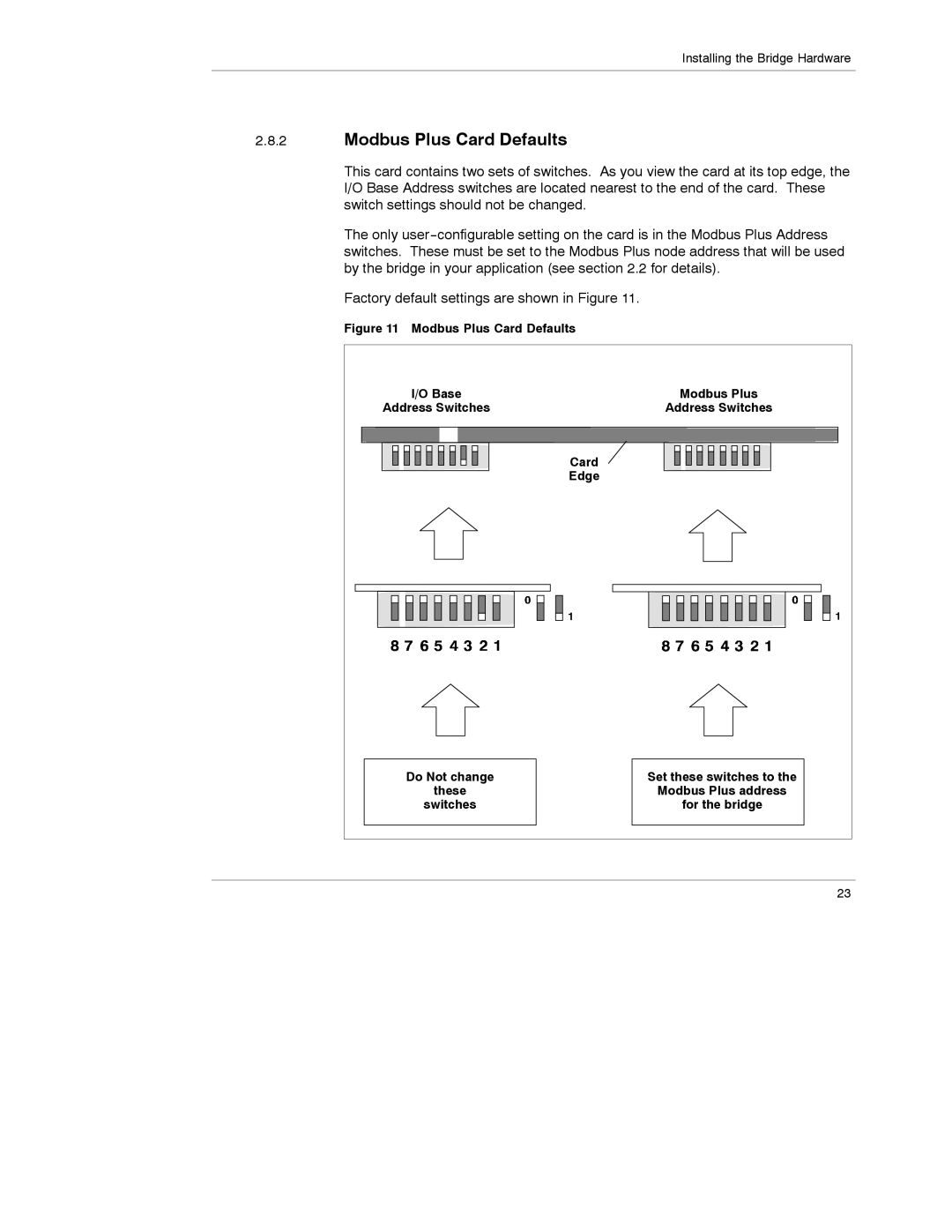 Schneider Electric 174 CEV manual Modbus Plus Card Defaults, Edge 