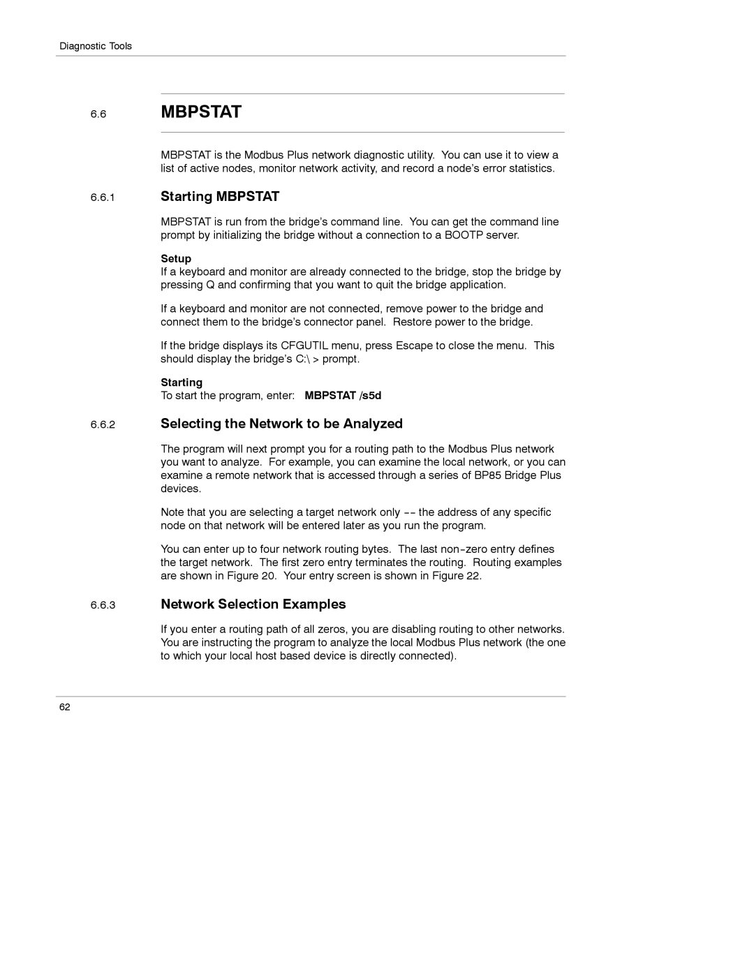 Schneider Electric 174 CEV manual Starting Mbpstat, Selecting the Network to be Analyzed, Network Selection Examples 