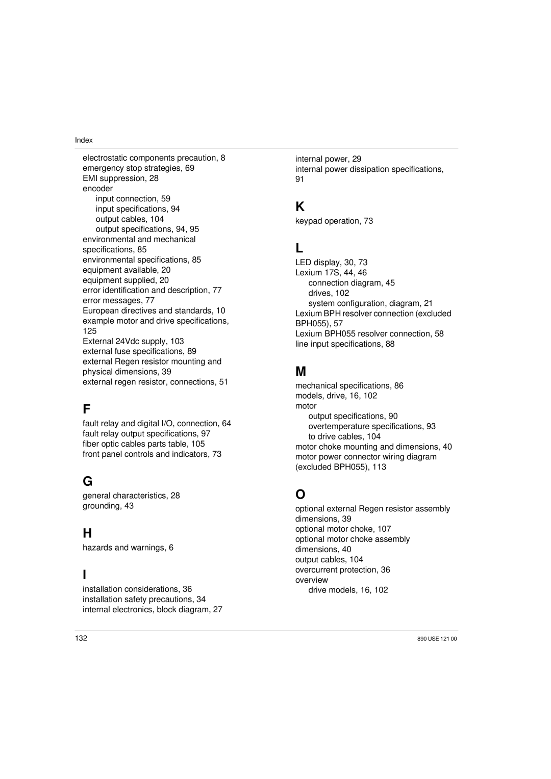 Schneider Electric 17S Series manual Index 