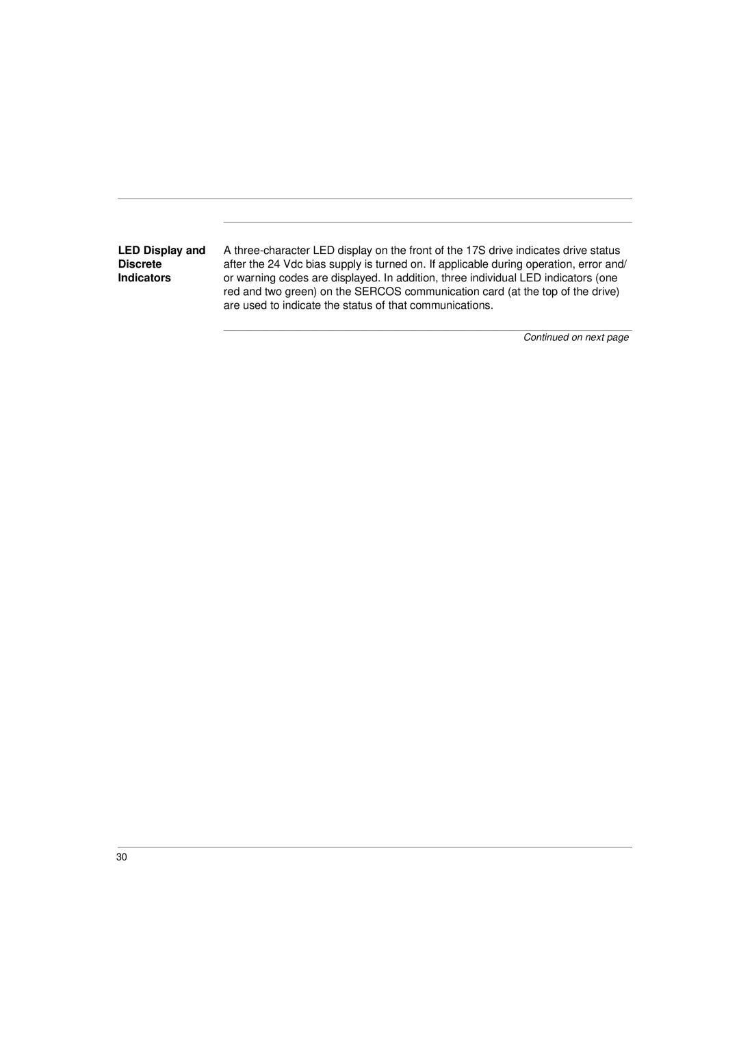 Schneider Electric 17S Series manual Discrete, Indicators, Are used to indicate the status of that communications 