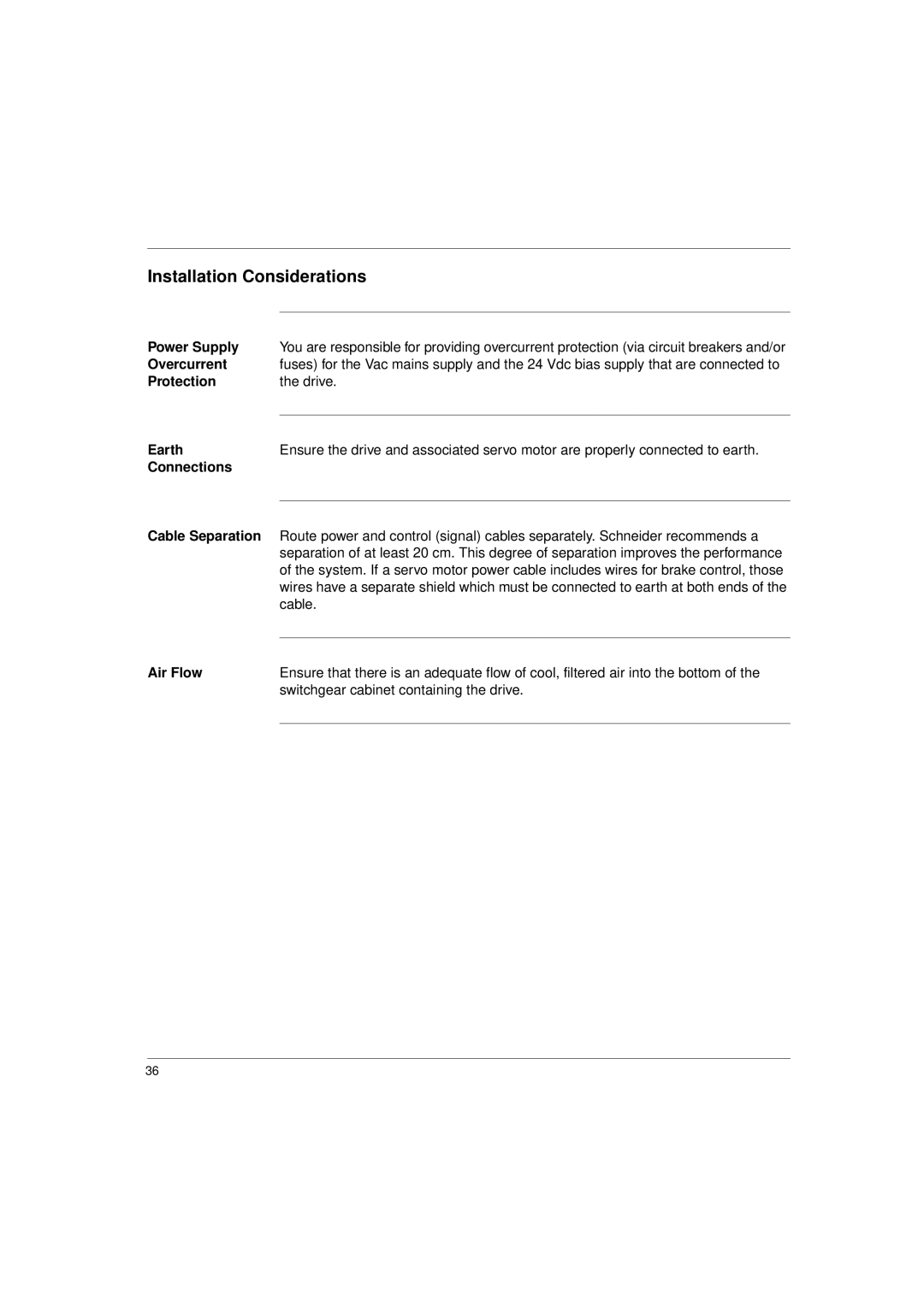 Schneider Electric 17S Series manual Installation Considerations 