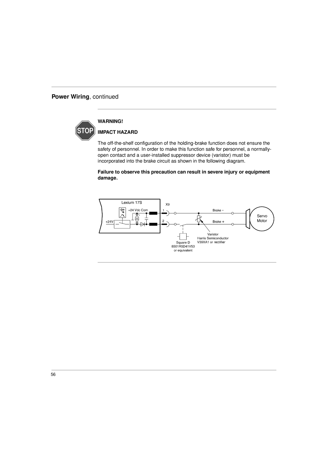 Schneider Electric 17S Series manual Impact Hazard 