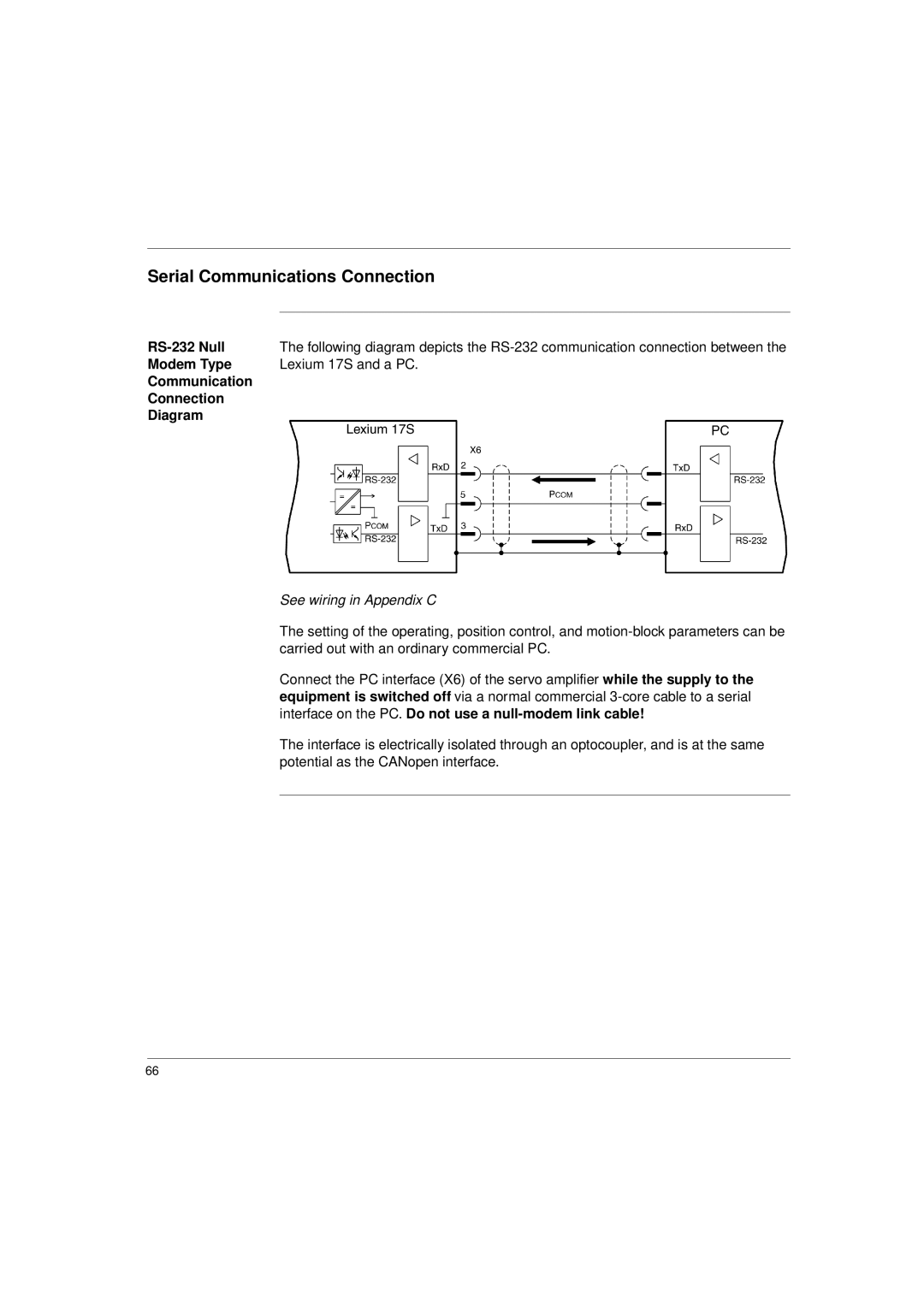 Schneider Electric 17S Series manual Serial Communications Connection, RS-232 Null 