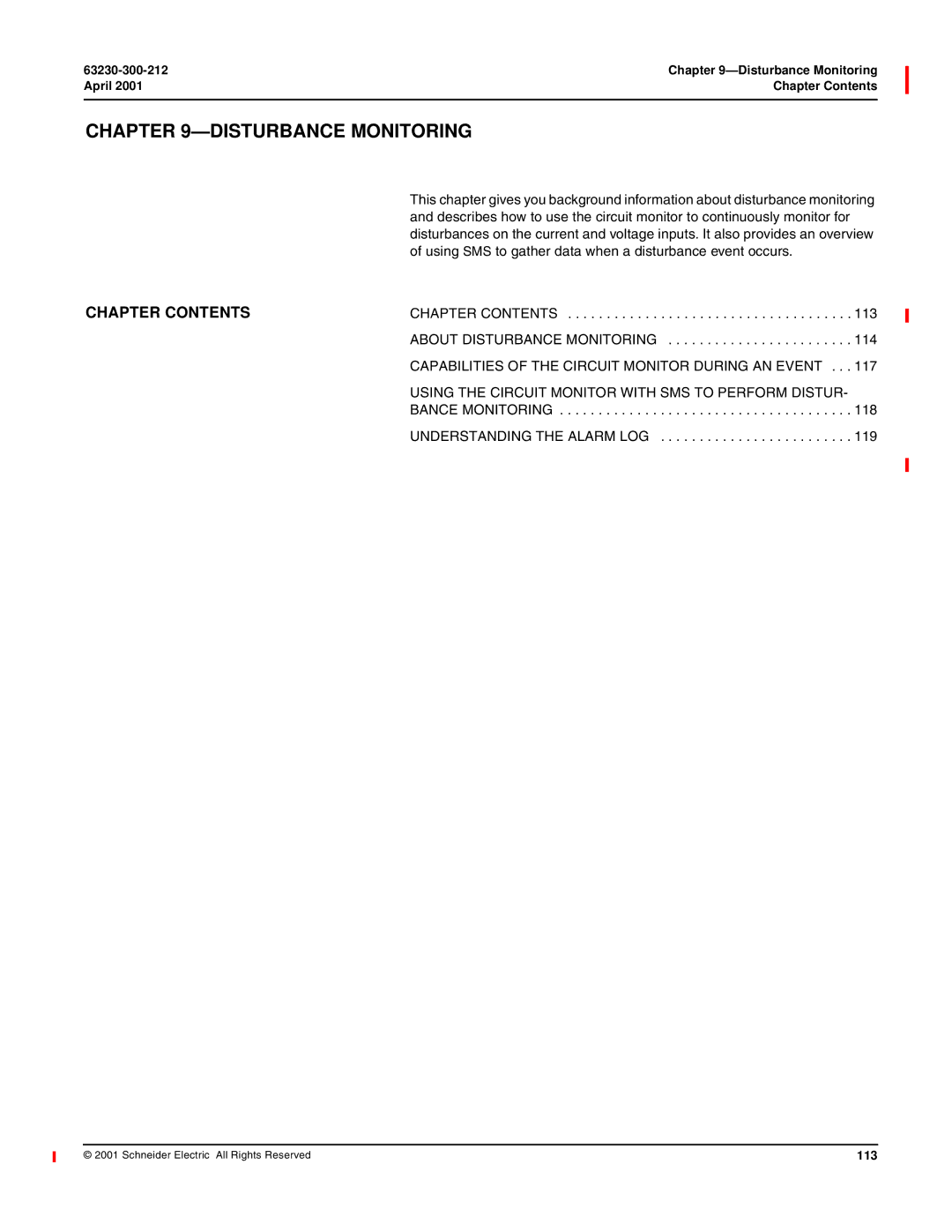 Schneider Electric 4000 manual Using SMS to gather data when a disturbance event occurs, 113, 114 