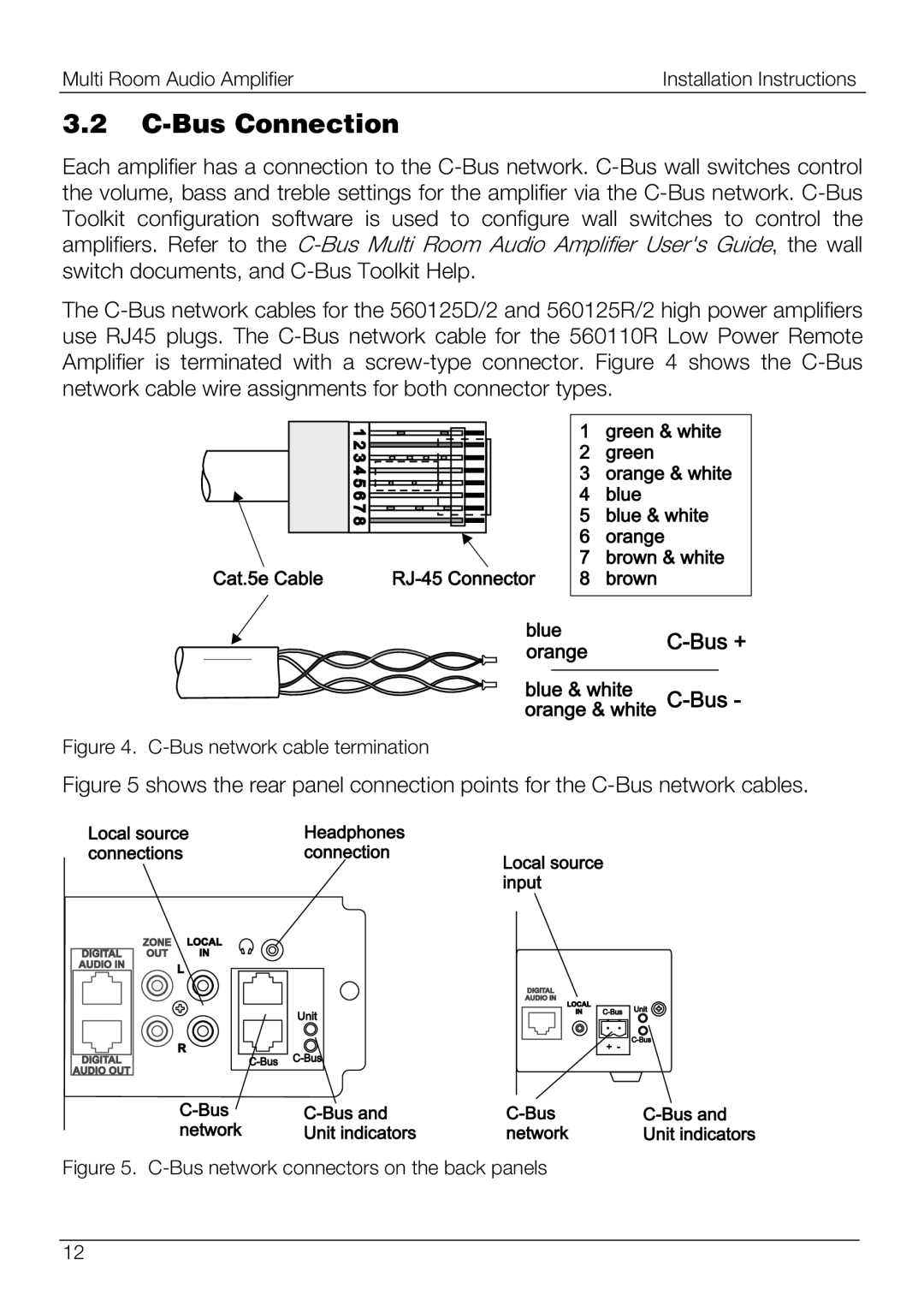 Schneider Electric 560110R, 560125D/2, 560125R/2 installation instructions Bus Connection, Bus network cable termination 